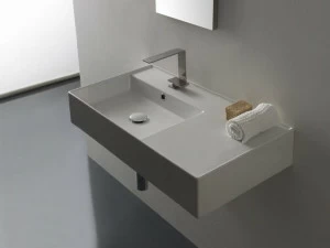 5115 Подвесная раковина настенная овальная Scarabeo Ceramiche Teorema 2.0 белая