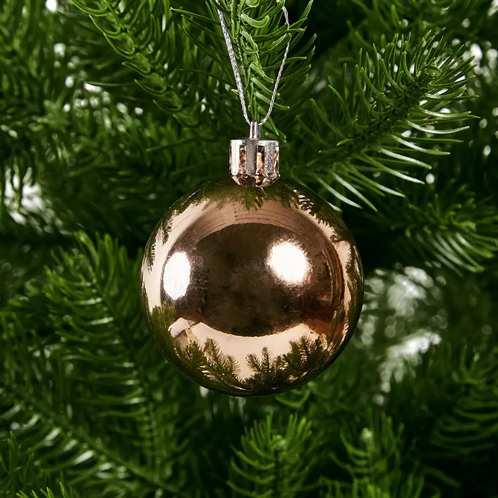 87036355 Елочное украшение Шар Christmas ø5 см цвет коричневый STLM-0964793 Santreyd  - Вид №2