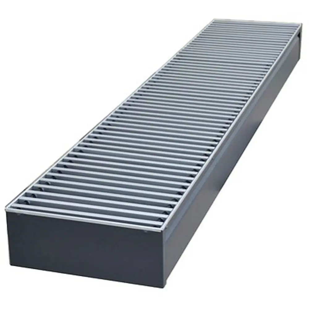 Конвектор внутрипольный КЗТО Бриз 260x80x2000 мм цвет серый STLM-2193994