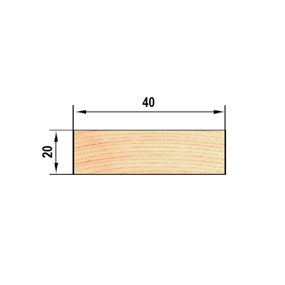 Santreyd Рейка строганая из сосны 20х40х2000 мм для мебели и отделки 81946327 STLM-1015217 - Вид №4