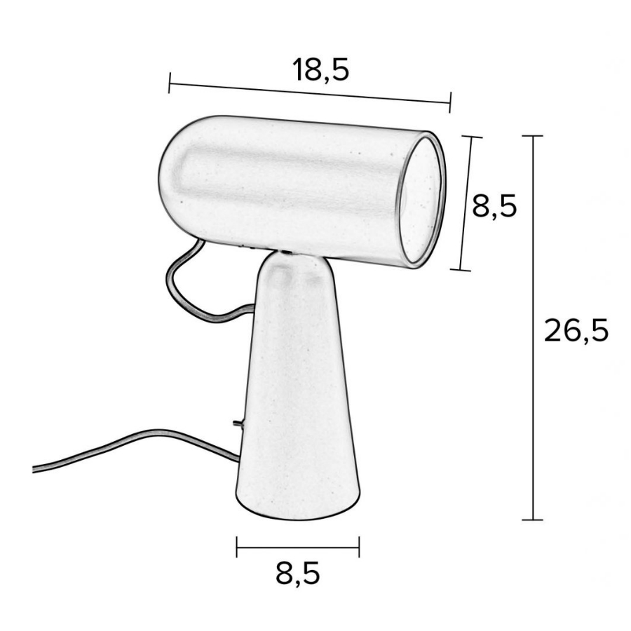 Лампа настольная Vesper, темно-серая White Label Living 5200079 - Вид №7