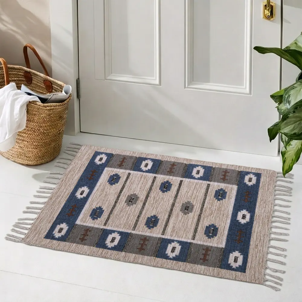 Коврик грязезащитный KREAFORTA Cauvery 60x90 см хлопок цвет бежевый STLM-2183549