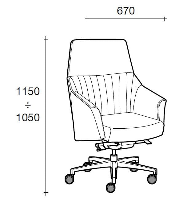 Офисное кресло руководителя Sesta шашки ARCH-00071586 - Вид №1