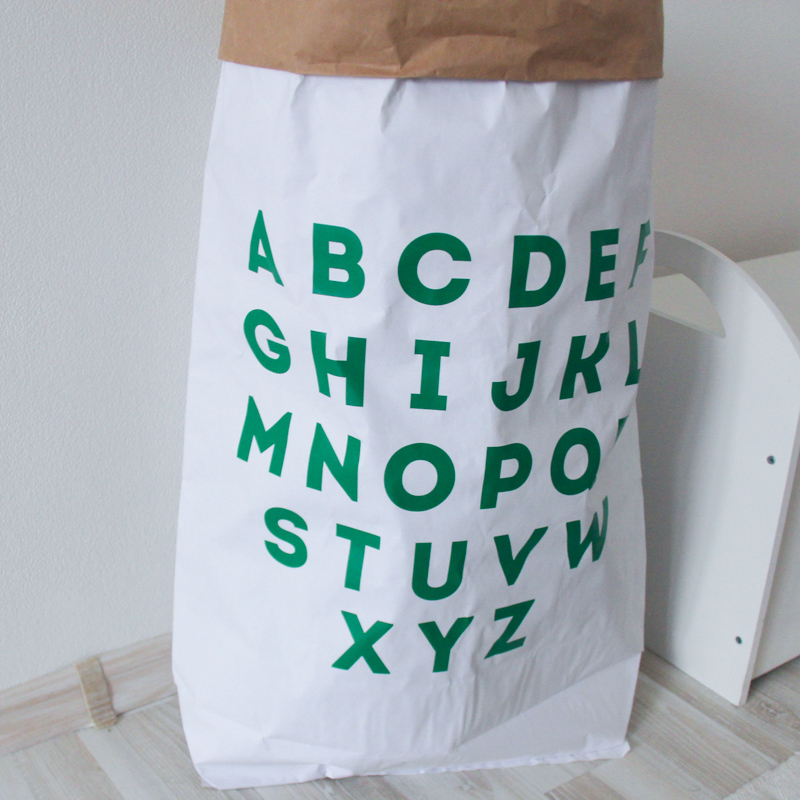 Эко-мешок для игрушек Alphabet из крафт бумаги VAMVIGVAM  282065 Белый;бежевый Santreyd  - Вид №5