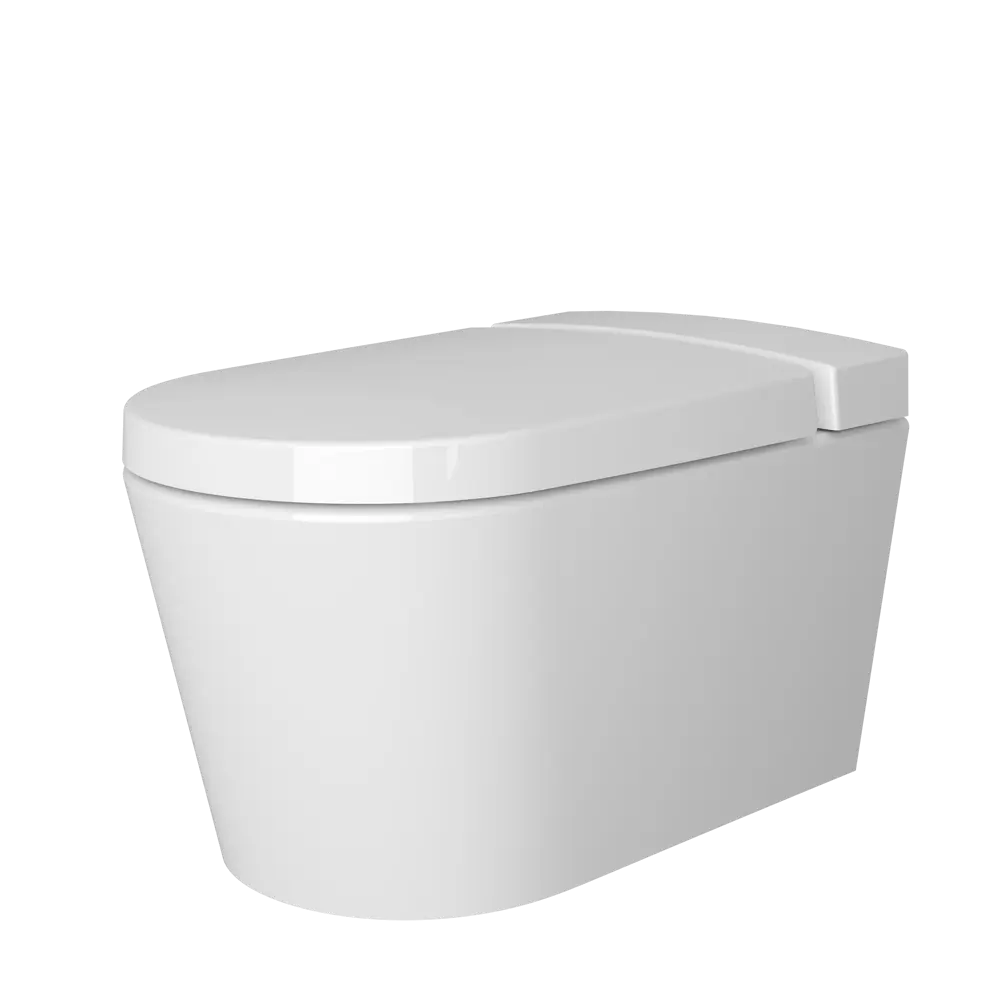 Унитаз подвесной безободковый VitrA Nest с биде горизонтальный выпуск STLM-2075198