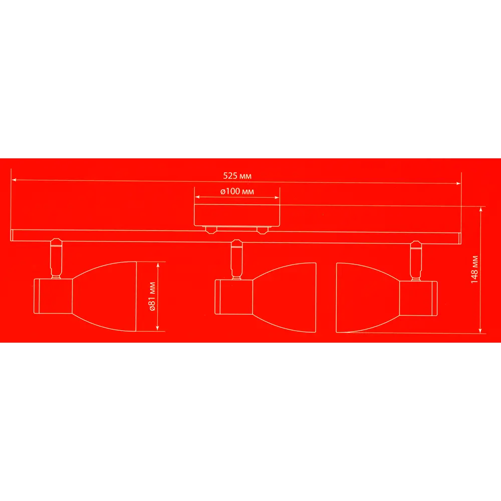 Спот поворотный Бутон на планке 3 лампы E14 6 м² цвет сосна TDM ELECTRIC STLM-2030921 - Вид №4