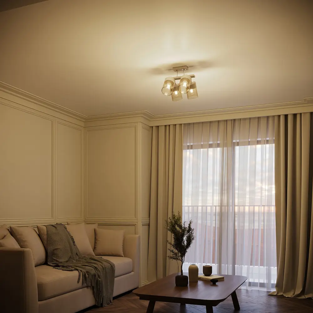 Люстра потолочная KREAFORTA Vereya 4 ламп цвет белый STLM-2058496 - Вид №10