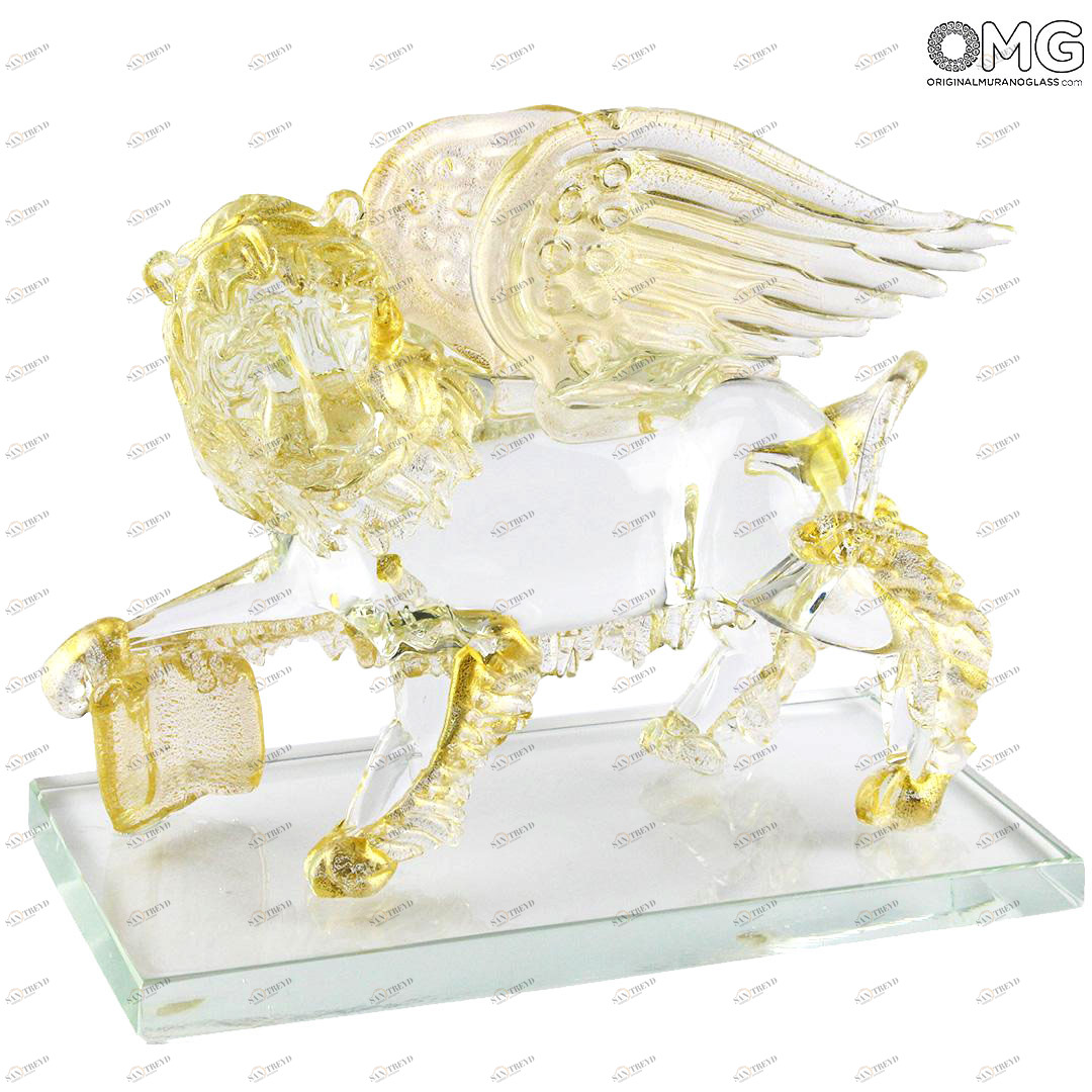 3080 ORIGINALMURANOGLASS Скульптура Лев Св.Марка - символ Венеции - муранское стекло OMG 18 см 