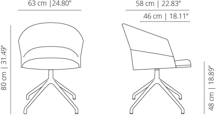 Viccarbe Мягкое вращающееся кресло на жердочке Copa sun-id-1462097 - Вид №3