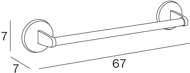 INDA® Вешалка для полотенец металлическая для гостиниц Hotellerie A0418a - Вид №4