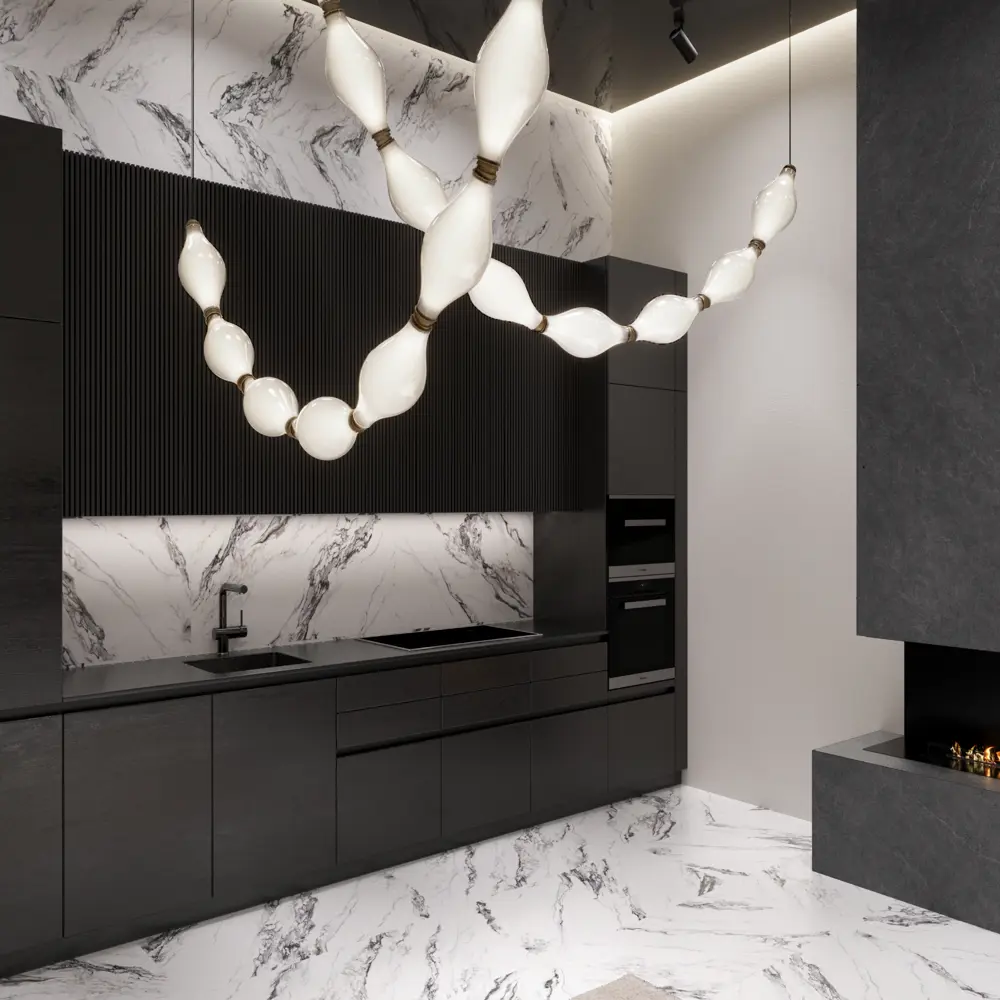 Глазурованный керамогранит Lucido 60x120 см 1.44 м² сатинированный цвет белый Santreyd Satin Carving STLM-2087772