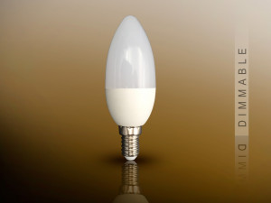 109109 Лампочка в форме свечи LED 3000K 7W E14 регулируемой яркостью Schuller