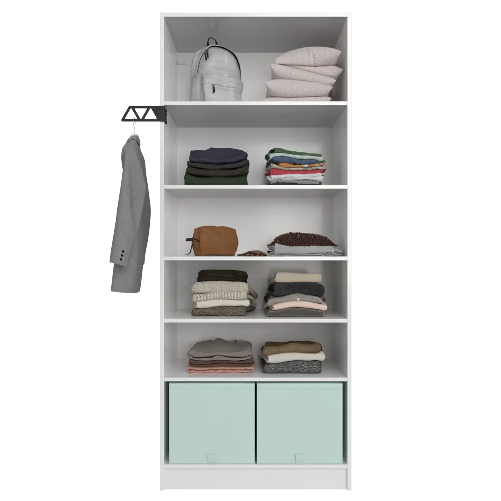 Короб с крышкой Spaceo Laguna 5, 360x330x420 мм, 49 л, нетканый, цвет зеленый Home STLM-2003992 - Вид №3