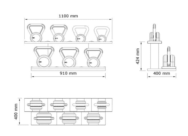 Набор гирь из нержавеющей стали и дерева PENT Lova ARCH-00152739 - Вид №8