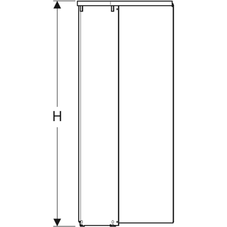 558.201.00.1 Пятиугольный передний элемент Porsgrund Showerama 10-5 Geberit  - Вид №3