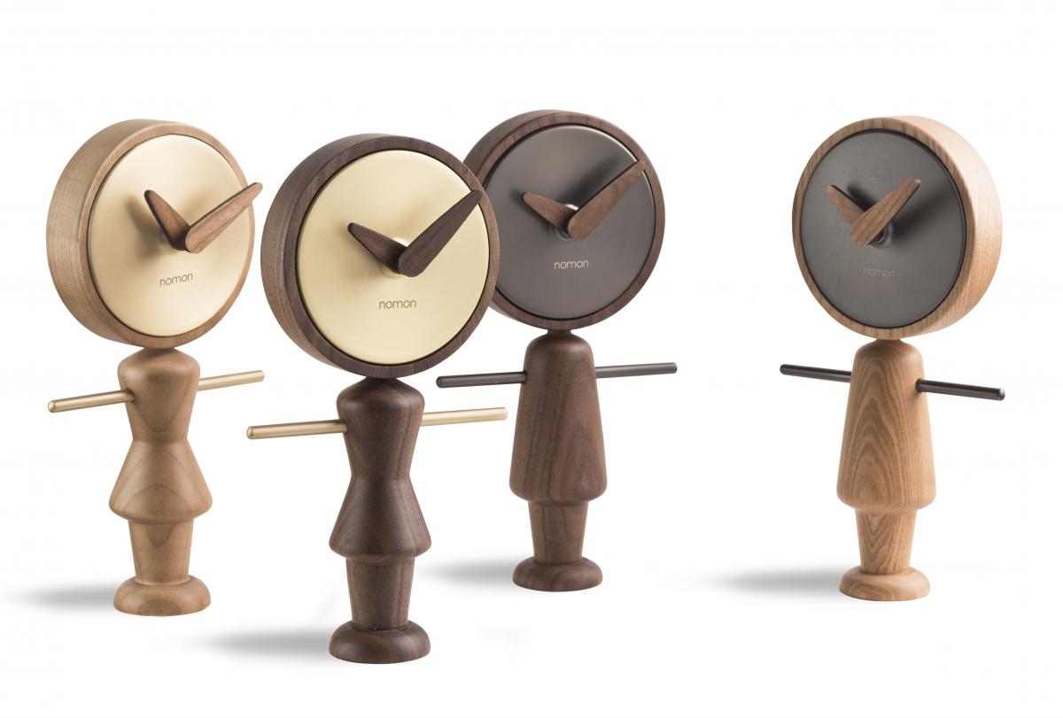 095246 Настольные часы Nene золотой-орех Nomon Nene&Nena  - Вид №1