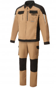 70073 Костюм  NEW бежевый с черным STATUS  Летняя спецодежда  размер 64-66/182-188