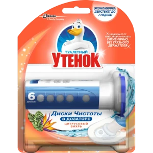 Диски чистоты для унитаза Туалетный утенок «Цитрусовый вихрь» 82454627 STLM-2112414
