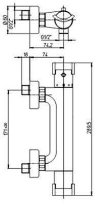 Paini Morgana 73OP511TH смеситель для душа - Вид №1