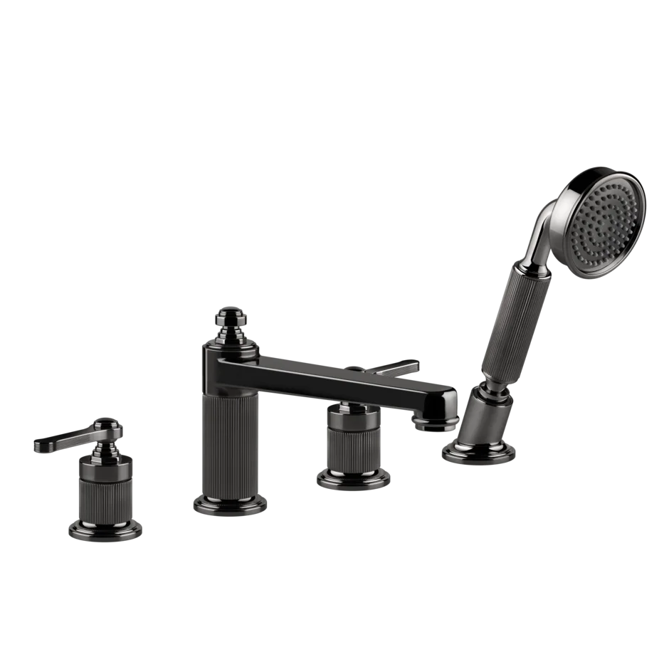 Смеситель для ванны 65045 706 Gessi Venti20 ЧЕРНЫЙ МЕТАЛЛ PVD 65045706