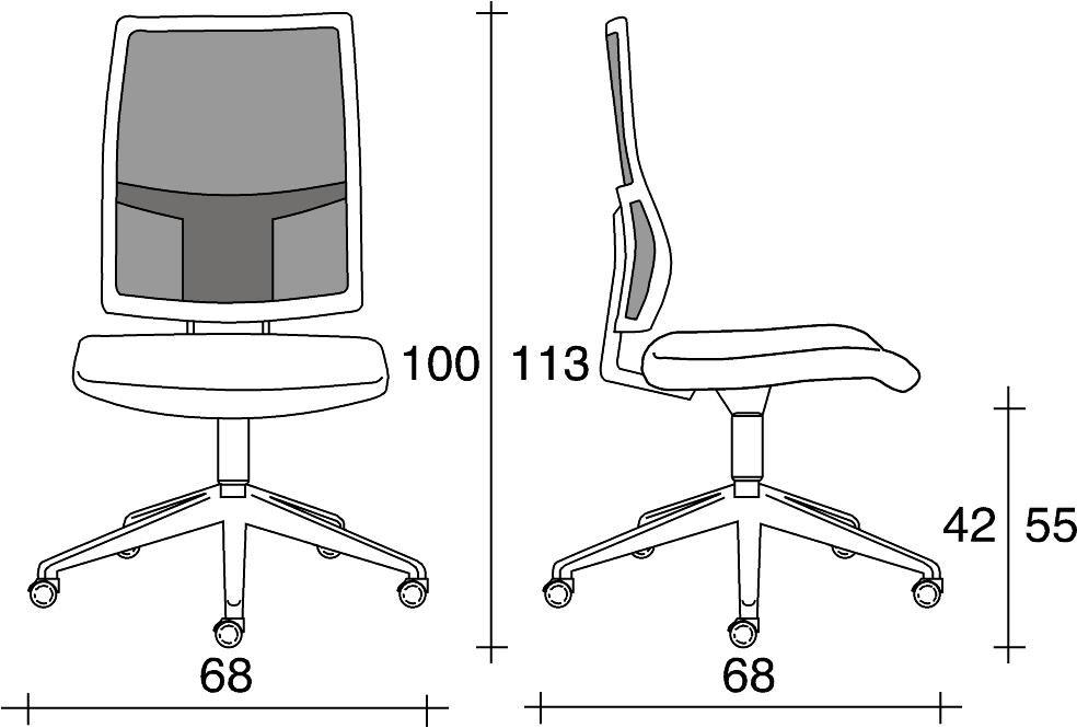TALIN Сетчатое офисное кресло с 5 спицами на колесиках Allynet sun-id-1424119 - Вид №1