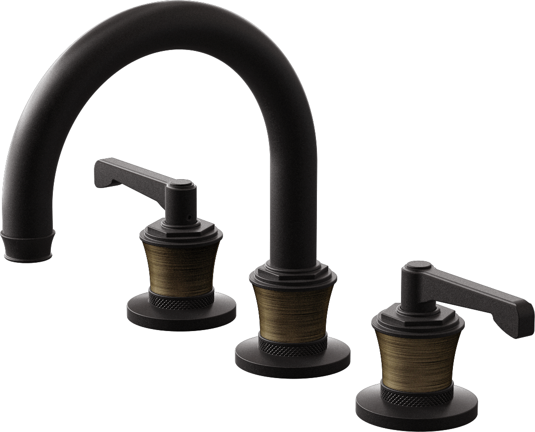 E-11612-R3VBB-LM60B-BK Смеситель для умывальника на 3 отвертия GRAFF Vignola