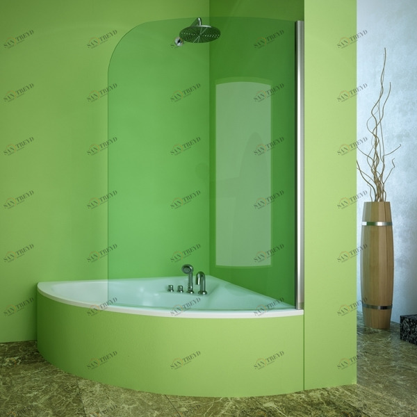 90X150GV601R2 Душевое ограждения на борт вынны GUTEWETTER Германия LUX