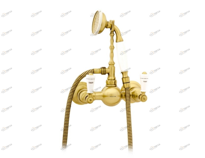 035019.M00.00 Душевой набор с фарфором Золото 24К Mestre RETRO