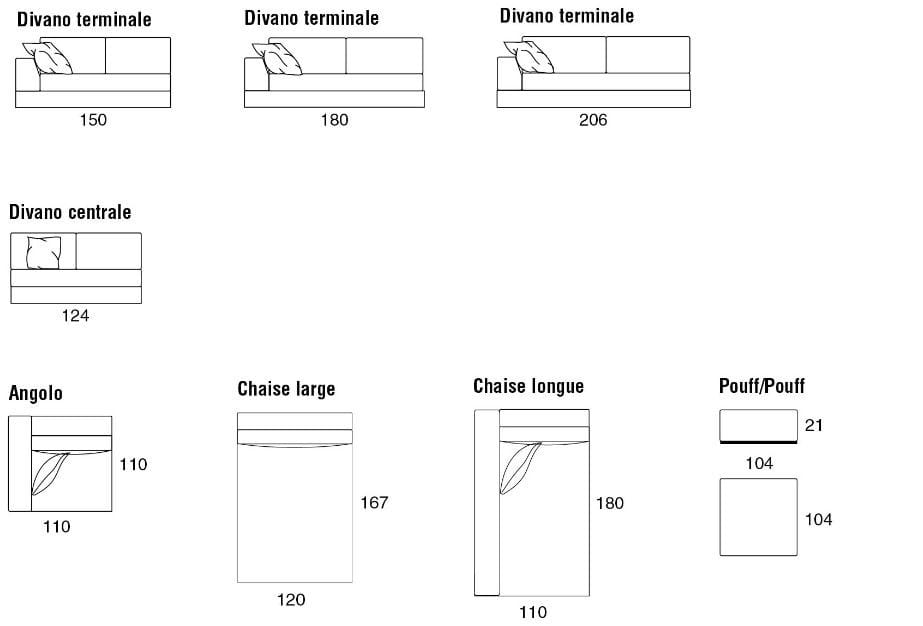 Съемный диван из ткани Former In Italia MY WAY EVO ARCH-00079433 - Вид №2