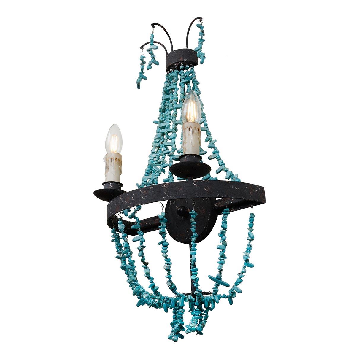 Бра настенное голубое iLamp Perla Loft Loft 6224BW ILAMP СВЕЧА 00-3949167 Голубой  - Вид №2