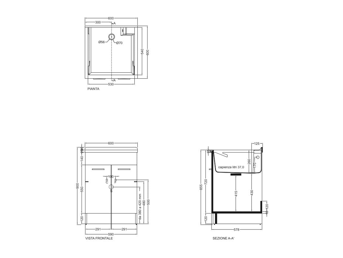 Шкаф для белья из ДСП с распашными дверцами COLAVENE Swash ARCH-00088164 - Вид №18