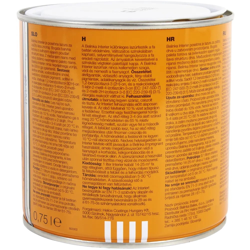 Покрытие защитно-декоративное для дерева Belinka Interier цвет прозрачный 0.75 л STLM-2157231 - Вид №1