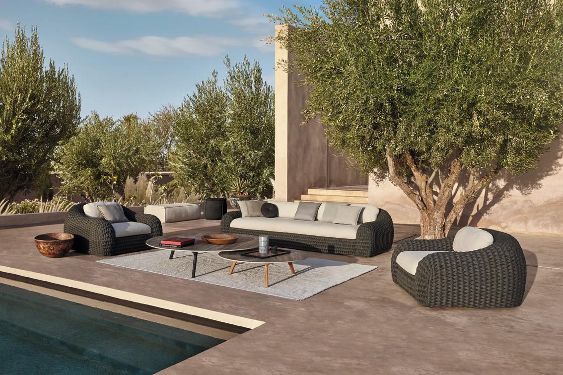 MNST987 Журнальные столики teak nero ⌀148см Manutti Torsa - Вид №13