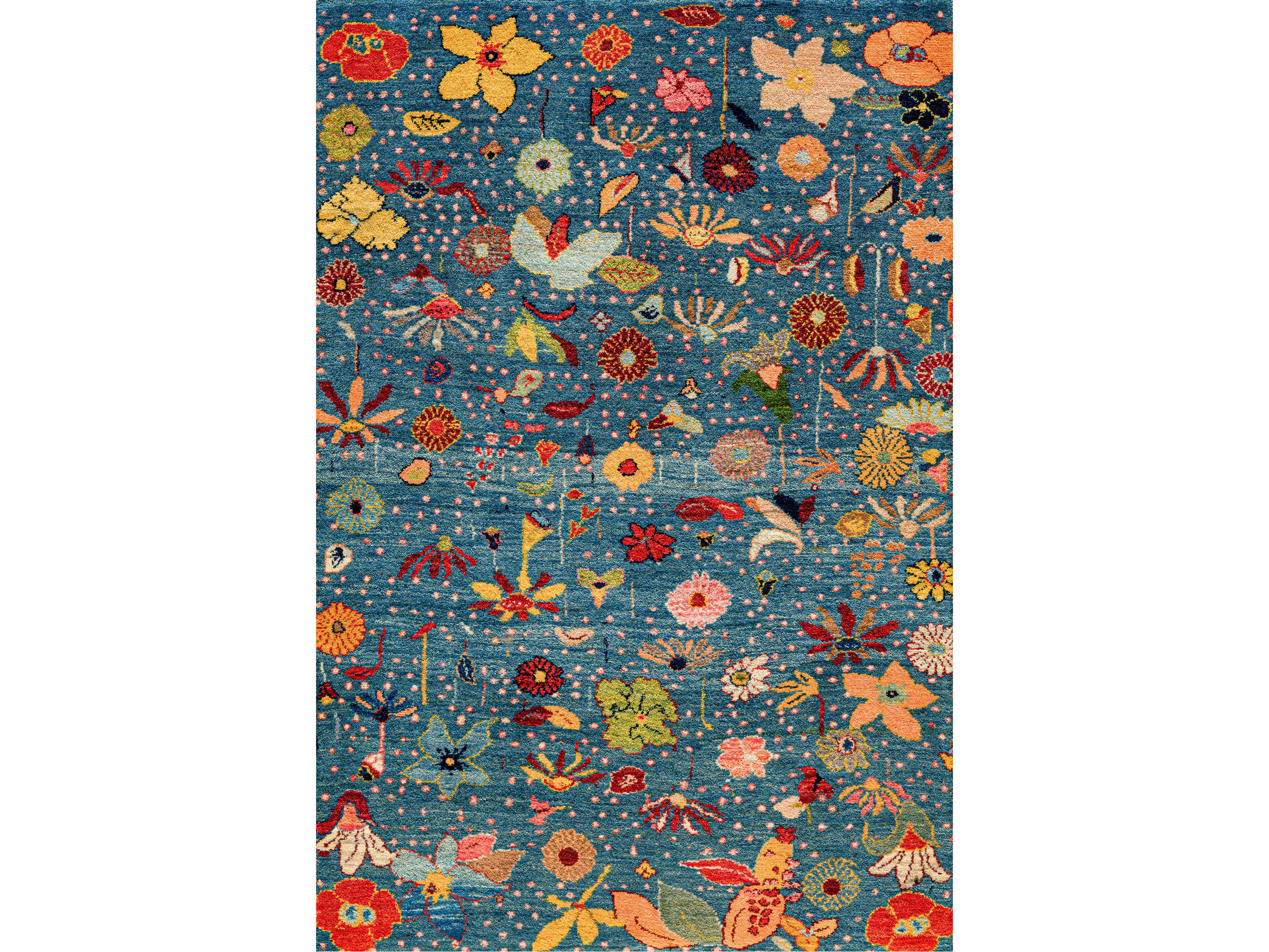 Шерстяной прямоугольный цветочный ковер Zollanvari Garden of Eden-Designer ARCH-00051027 - Вид №1