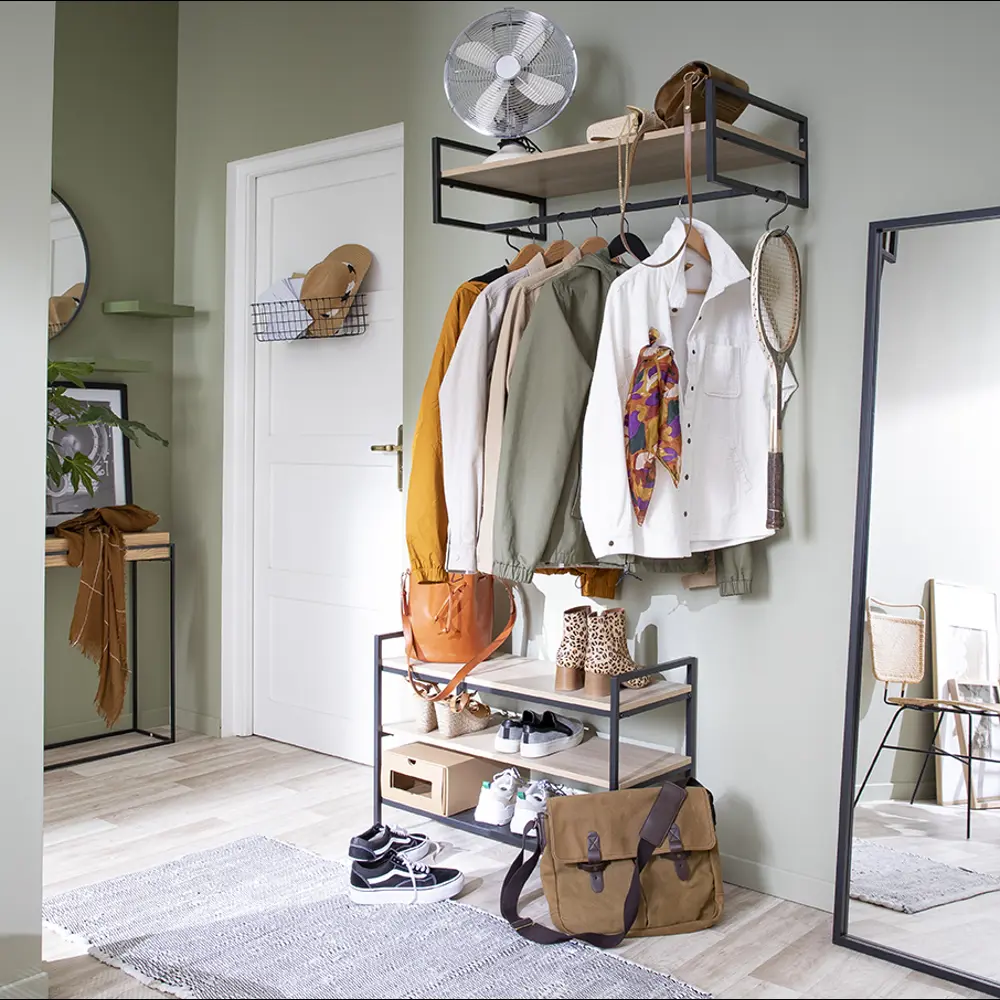 Этажерка для обуви Spaceo 80x55x35 см 3 полки дерево цвет чёрный STLM-2028644 - Вид №6