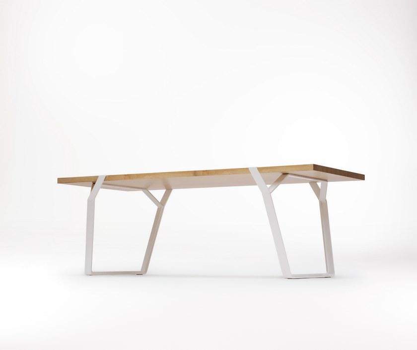 Ross Gardam Прямоугольный стол из стали и дерева Flint sun-id-1424236 - Вид №2