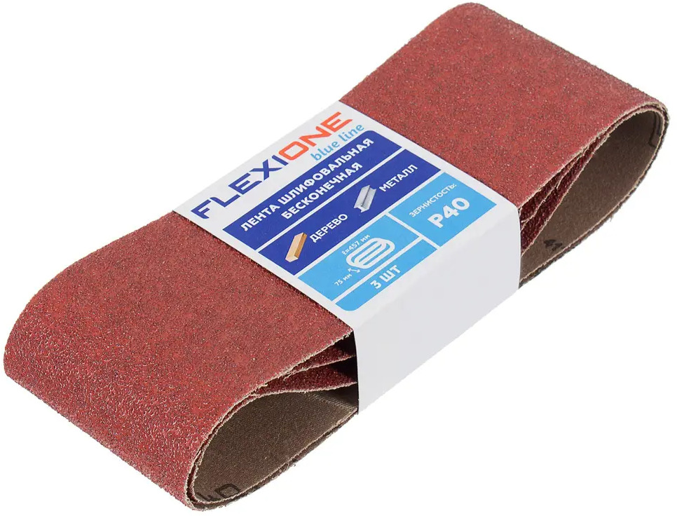 81929922 Лента шлифовальная Flexione P40 457x75 мм, 3 шт. STLM-0014071