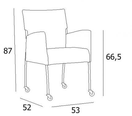 Joli Мягкое кресло с подлокотниками на колесиках Monet sun-id-1483252 - Вид №9