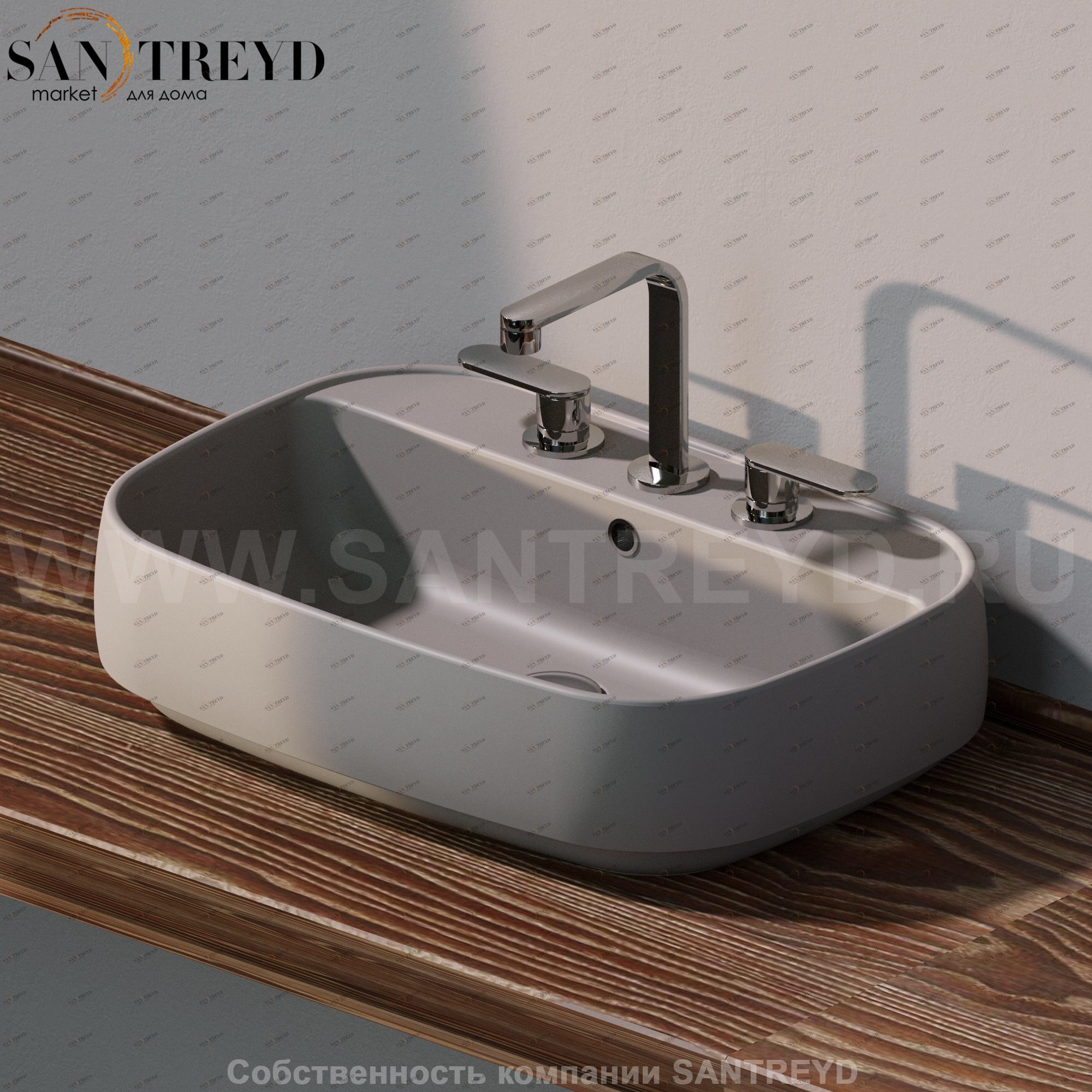 FG64L1019 Накладная раковина на столешницу  прямоугольная Ceramica Flaminia Flag