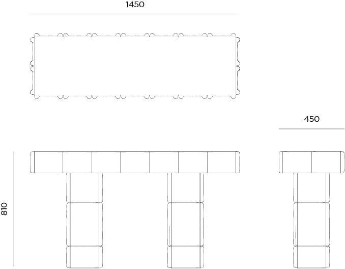 Прямоугольная консоль Cimento Riva ARCH-00027841 - Вид №9