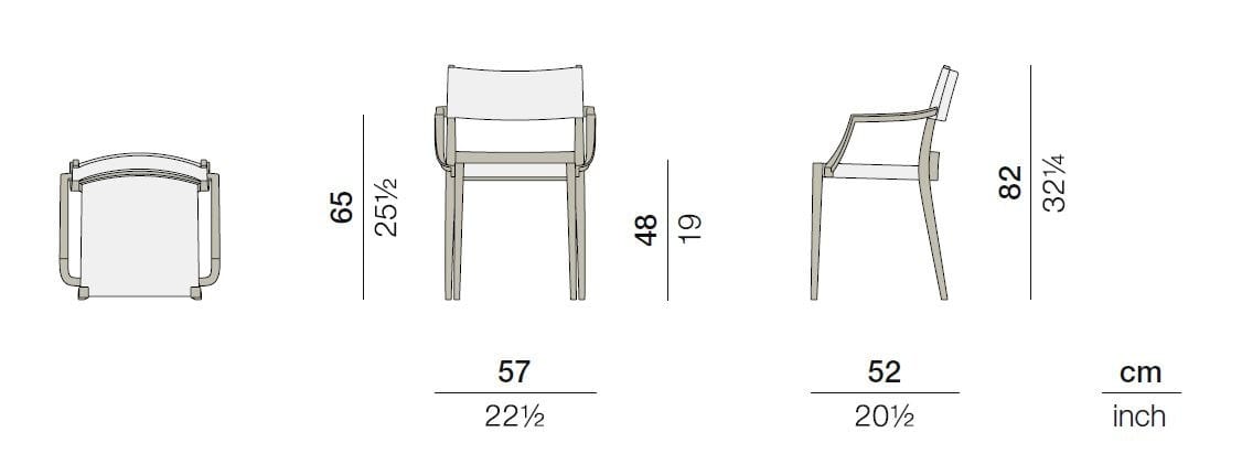 Штабелируемый садовый стул из полипропилена с подлокотниками DEDON PLAY ARCH-00011729 - Вид №2