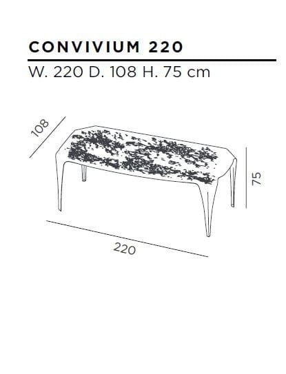 Прямоугольный металлический стол DE CASTELLI Convivium ARCH-00069847 - Вид №2