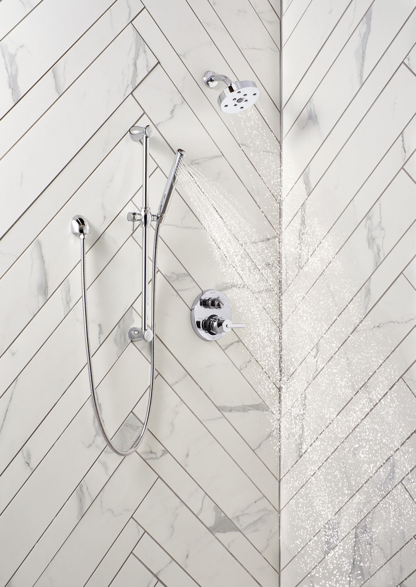 T24859-RB Трим клапана Contemporary Two Handle Monitor® серии 14 со встроенным переключателем на 3 положения Delta Faucet Delta Венецианская бронза - Вид №2