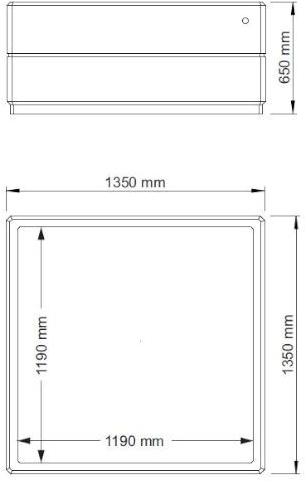 ENCHO ENCHEV - ETE Квадратная кашпо для общественных мест  214  - Вид №4