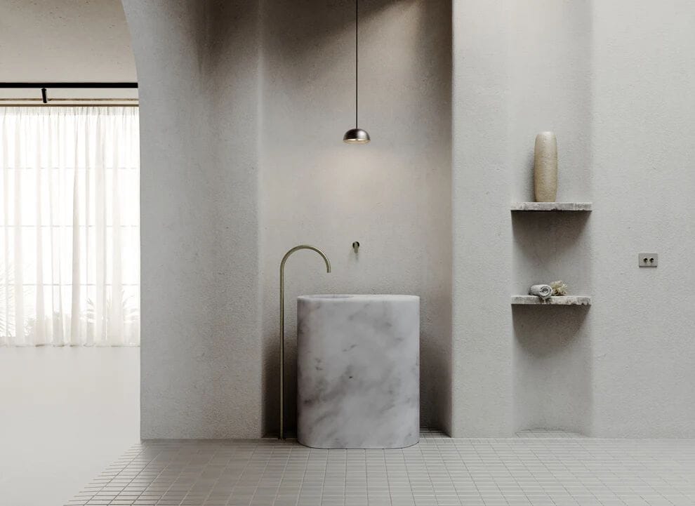 Индивидуальный мраморный отдельно стоящий умывальник COCOON John Pawson ARCH-00043475 - Вид №3