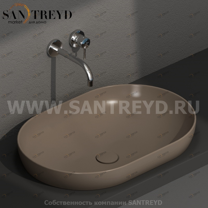 B6O61CS Встроенная раковина под столешницу овальная Ceramica Globo T-EDGE