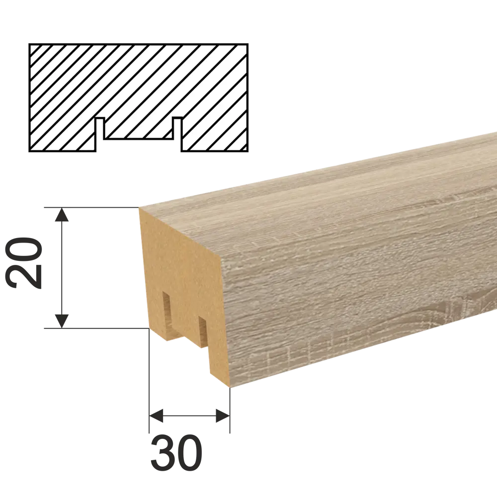 Santreyd Рейки МДФ Милана для стильного интерьера - Дуб Сонома 86033686 STLM-0066244 - Вид №1