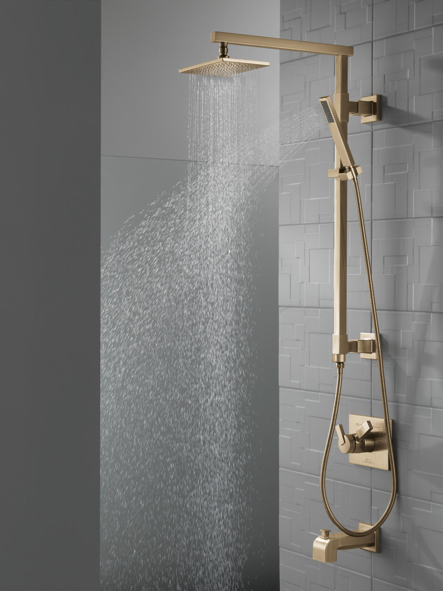 58420-CZ Душевая колонна угловая 26 дюймов Delta Faucet Universal Showering Шампанское бронза  - Вид №11