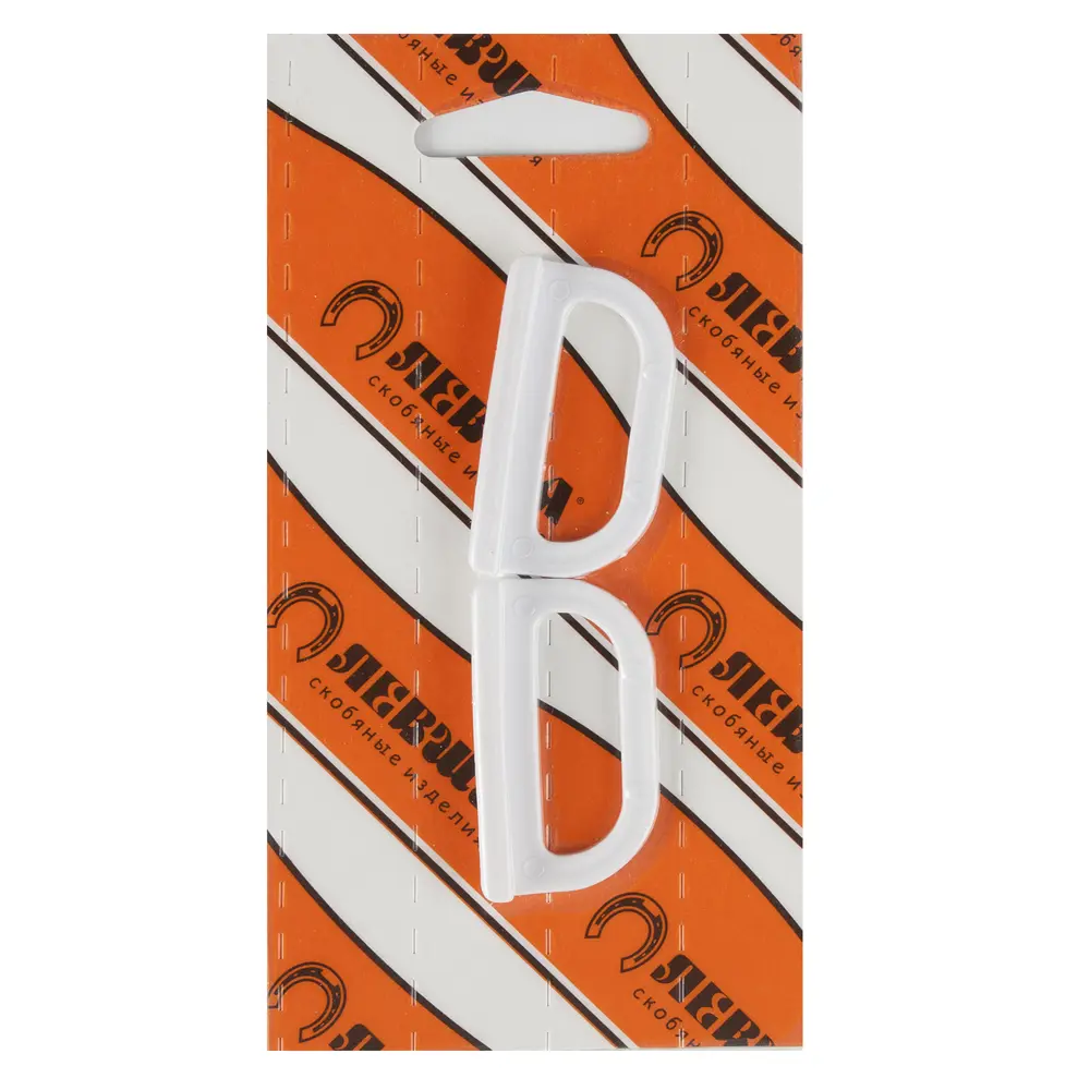 Ручка москитной сетки 51 мм пластик цвет белый, 2 шт ЛЕВША STLM-2154168 - Вид №1