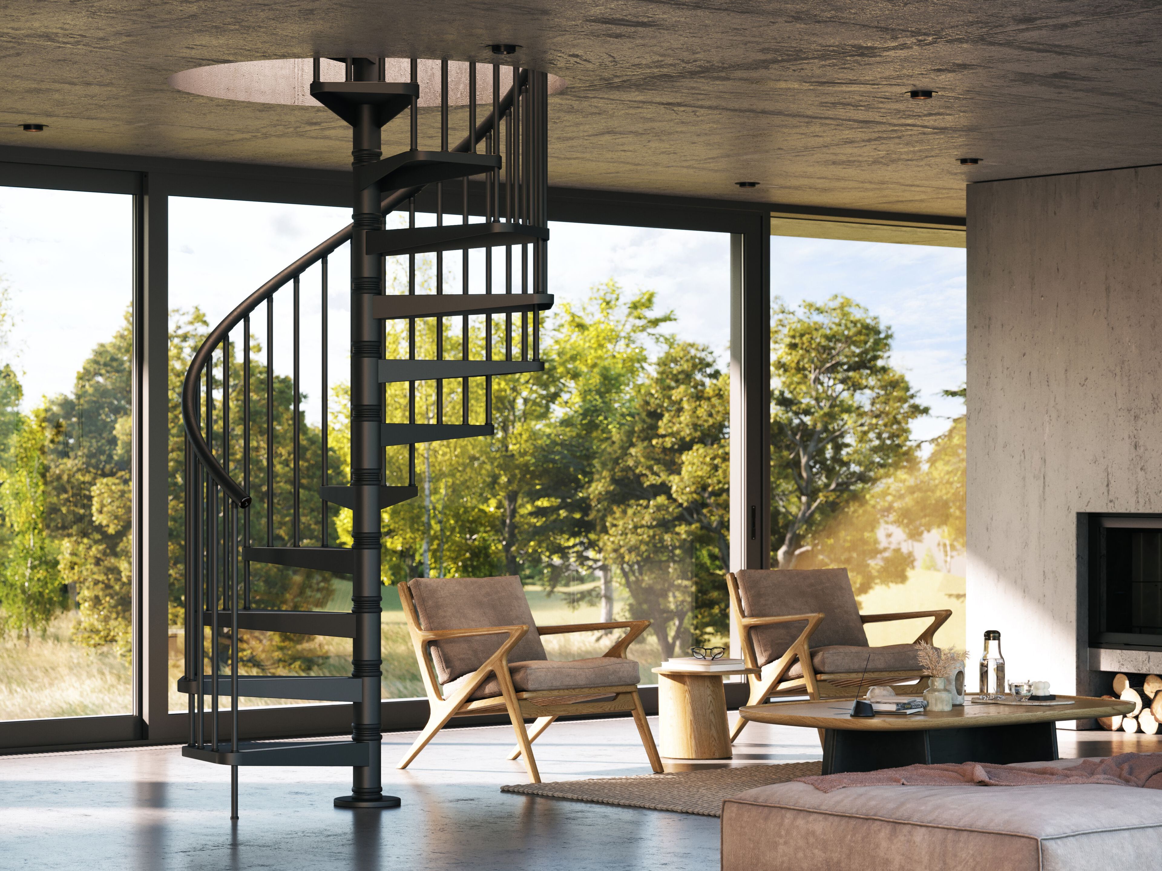 Стальная модульная спиральная винтовая лестница Scrigno FLOW ARCH-00055848 - Вид №1